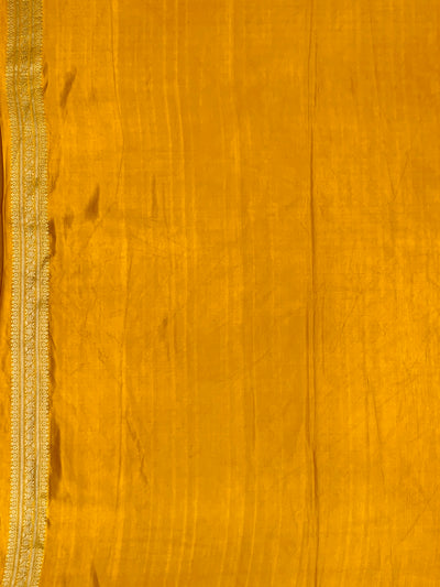 Radiant Mustard Yellow Mashru Silk Saree with Floral Buttas