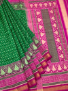Emerald Green & Magenta Pink Rajkot Patola Silk Saree