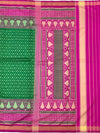 Emerald Green & Magenta Pink Rajkot Patola Silk Saree