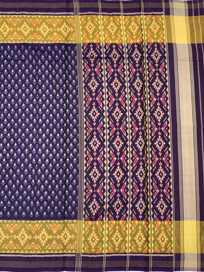 Royal Purple & Mustard Rajkot Patola Silk Saree