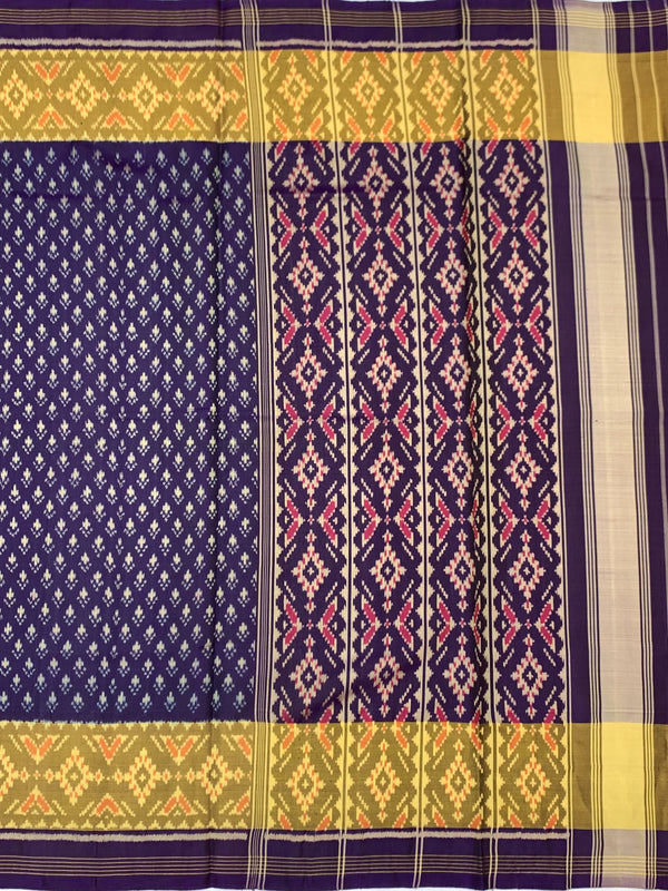 Royal Purple & Mustard Rajkot Patola Silk Saree