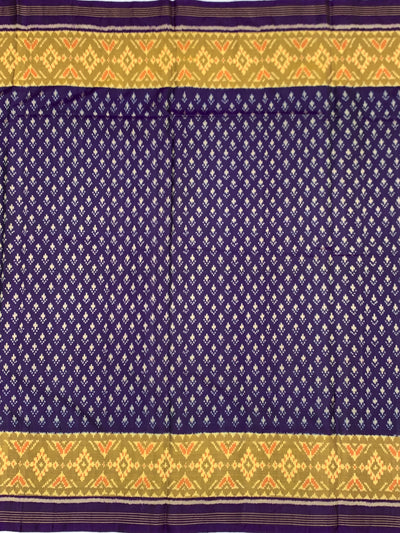 Royal Purple & Mustard Rajkot Patola Silk Saree