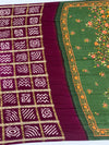 Gajji Silk Bandhani Saree Wine In Colour