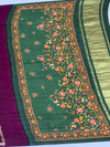 Gajji Silk Bandhani Saree Wine In Colour