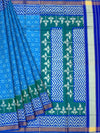 Cerulean Blue & Teal Rajkot Patola Silk Saree