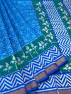 Cerulean Blue & Teal Rajkot Patola Silk Saree