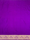 Vivid Violet Mashru Silk Saree with Abstract Gold Zari Pattern