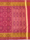 Raspberry Pink & Mustard Gold Rajkot Patola Silk Saree