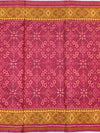 Raspberry Pink & Mustard Gold Rajkot Patola Silk Saree