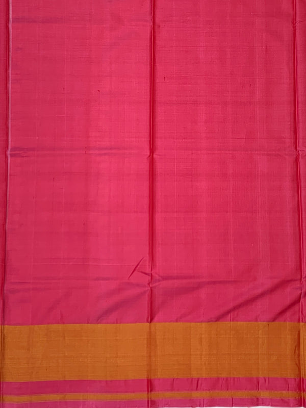 Raspberry Pink & Mustard Gold Rajkot Patola Silk Saree