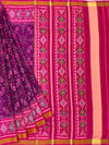 Plum & Rani Pink Rajkot Patola Silk Saree