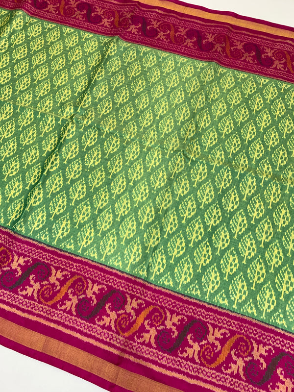 Rajkot Patola Saree Green In Color
