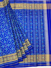 Electric Cobalt Blue & Silver Rajkot Patola Silk Saree