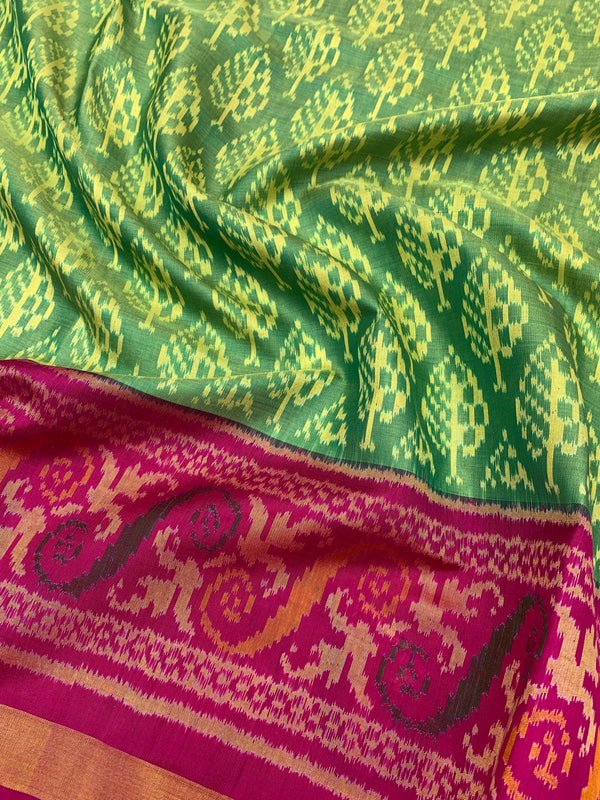 Rajkot Patola Saree Green In Color