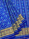Electric Cobalt Blue & Silver Rajkot Patola Silk Saree