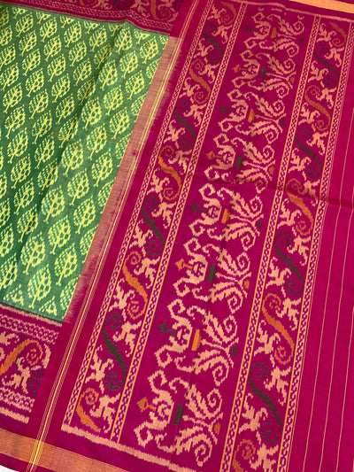 Rajkot Patola Saree Green In Color