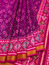 Plum & Rani Pink Rajkot Patola Silk Saree