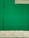 Emerald Green Mashru Silk Saree with Geometric Scallop Zari Border