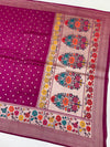 Tussore Georgette Saree Magenta-Pink In Colour