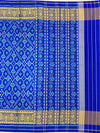 Electric Cobalt Blue & Silver Rajkot Patola Silk Saree