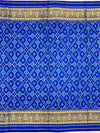 Electric Cobalt Blue & Silver Rajkot Patola Silk Saree