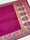 Tussore Georgette Saree Magenta-Pink In Colour