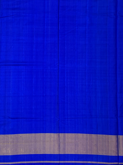 Electric Cobalt Blue & Silver Rajkot Patola Silk Saree