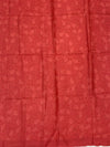 Botanical Bloom Crimson Red Bhagalpuri Tussore Silk Sare