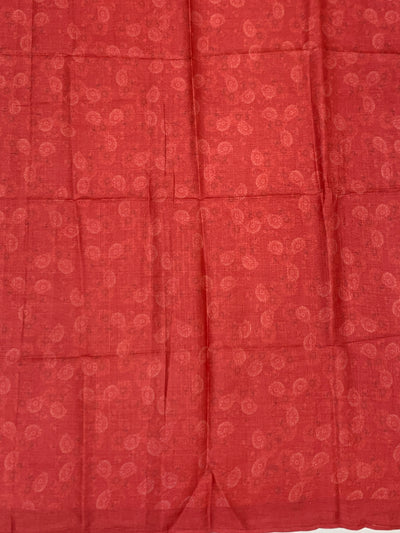 Botanical Bloom Crimson Red Bhagalpuri Tussore Silk Sare