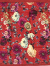 Botanical Bloom Crimson Red Bhagalpuri Tussore Silk Sare