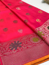 Gadwal Pattu Saree Pink In Colour
