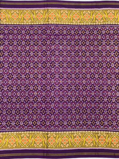 Majestic Deep Purple & Gold Rajkot Patola Silk Saree