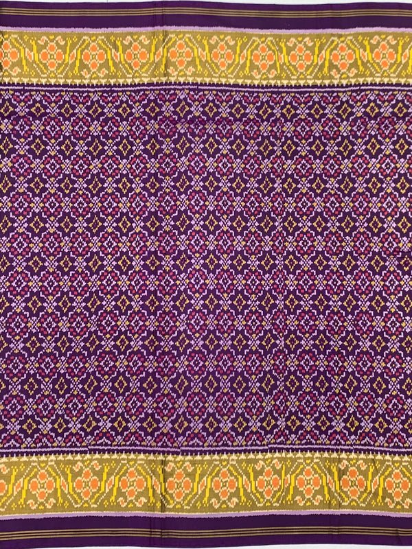 Majestic Deep Purple & Gold Rajkot Patola Silk Saree