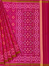 Vibrant Magenta & Mustard Rajkot Patola Silk Saree