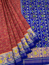 Regal Crimson Red & Royal Blue Rajkot Patola Silk Saree