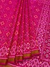 Vibrant Magenta & Mustard Rajkot Patola Silk Saree
