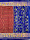 Regal Crimson Red & Royal Blue Rajkot Patola Silk Saree
