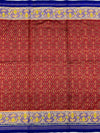 Regal Crimson Red & Royal Blue Rajkot Patola Silk Saree