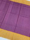 Purple Tussore Saree With Floral Border