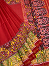 Striking Crimson Red Rajkot Patola Silk Saree