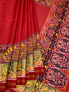 Striking Crimson Red Rajkot Patola Silk Saree