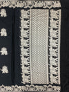 Midnight Black Mashru Silk Saree with Royal Elephant Zari Weave