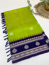 Gadwal Pattu Saree Green In Colour