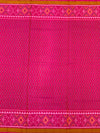 Vibrant Hot Pink Chevron Rajkot Patola Silk Saree