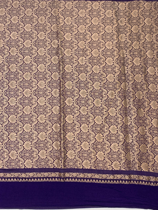 Chanderi Silk Bandhani Saree Violet In Colour