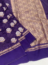 Chanderi Silk Bandhani Saree Violet In Colour