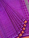 Radiant Amethyst Purple Rajkot Patola Silk Saree