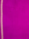 Radiant Magenta Mashru Silk Saree with Floral Buttas & Geometric Pallu
