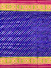 Royal Blue & Maroon Rajkot Patola Silk Saree with Chhabdi Bhat