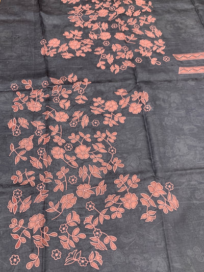 Printed Tussore Kalamkari Saree